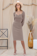 Load image into Gallery viewer, Ribbed body con dress in BLUSH
