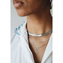 Load image into Gallery viewer, Silver Herringbone Necklace
